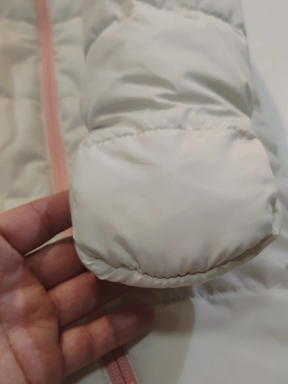 Nike Snowsuit Baby 12 Months White One Piece Fleece Lined Bunting Puffer Hooded